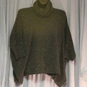 Loft poncho cowl neck sweater